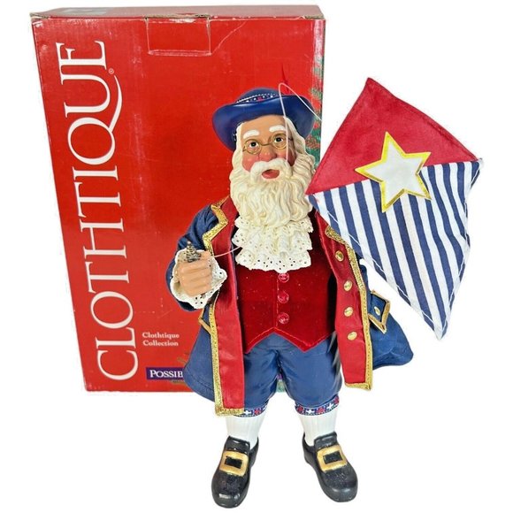Clothtique Possible Dreams Ben Franklin COLONIAL CHRISTMAS Santa Claus #713324 - Picture 1 of 13